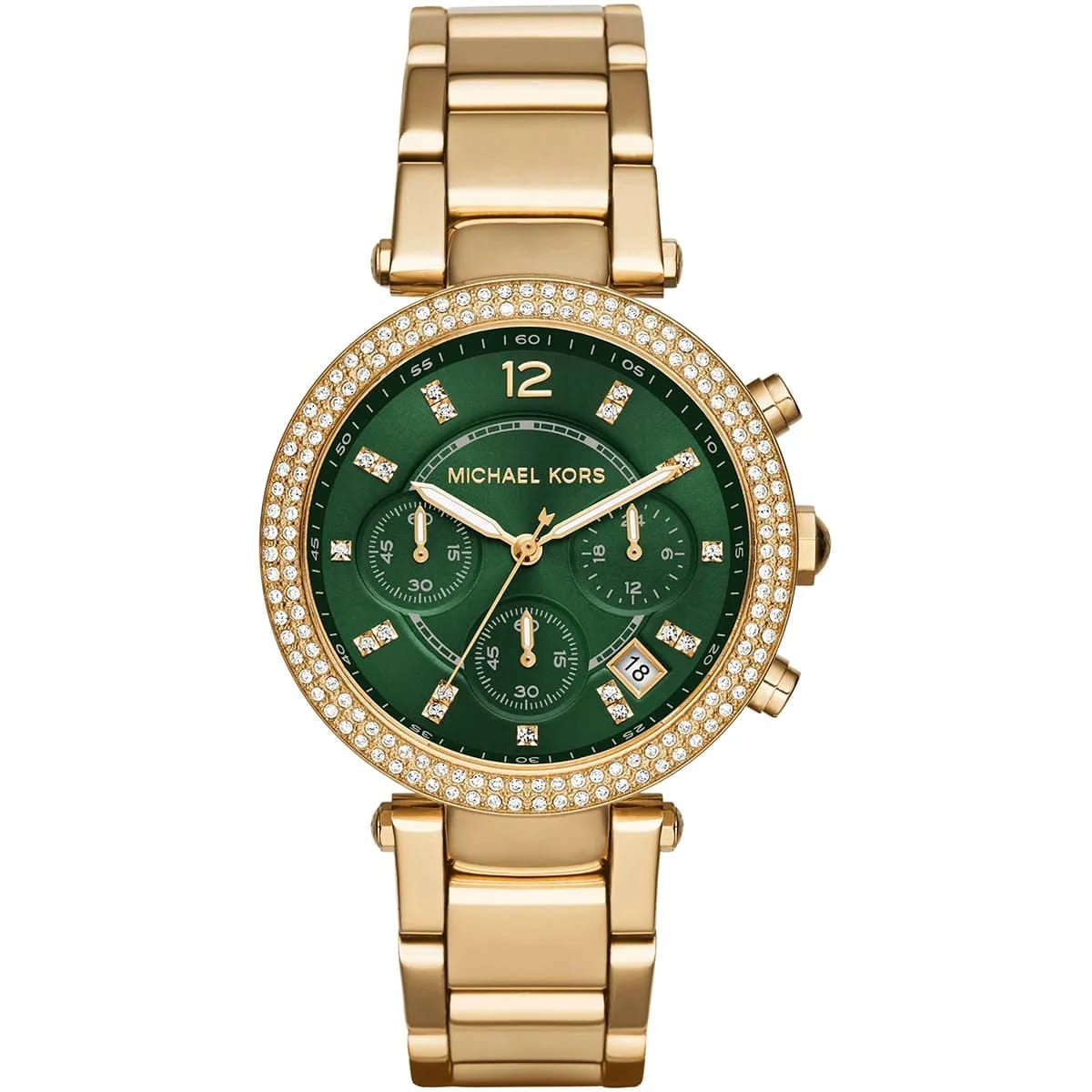 Michael Kors MK6263 Parker Women’s Green Dial Gold Chronograph Watch