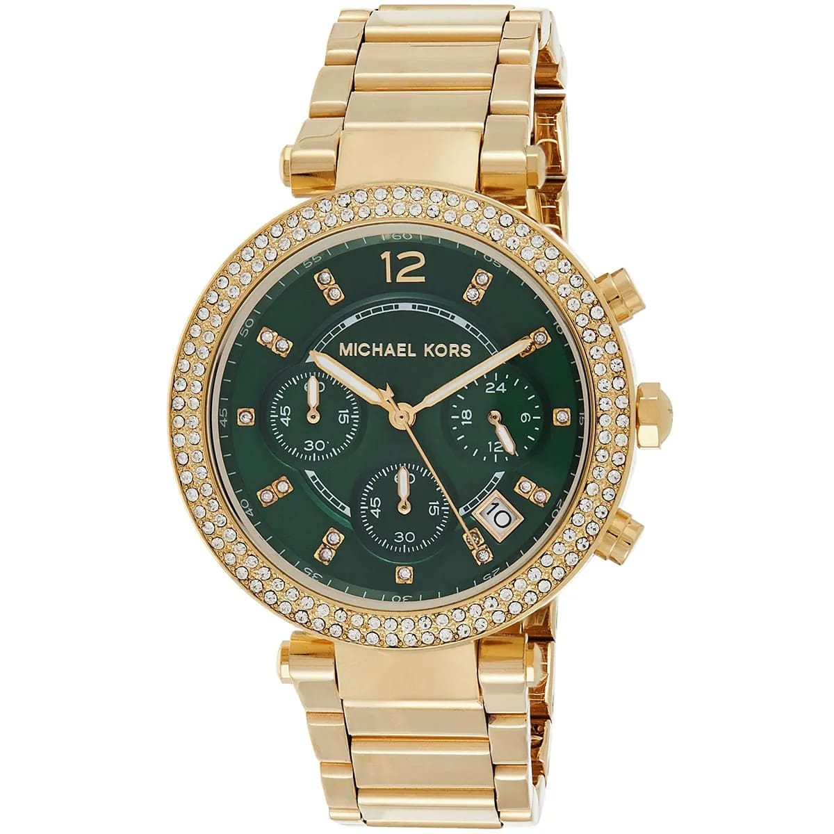 Michael Kors MK6263 Parker Women’s Green Dial Gold Chronograph Watch