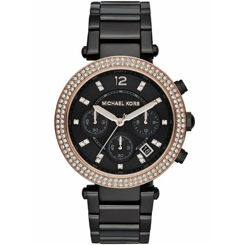 Michael Kors MK5885 Parker Women’s Black Dial Black Chronograph Watch