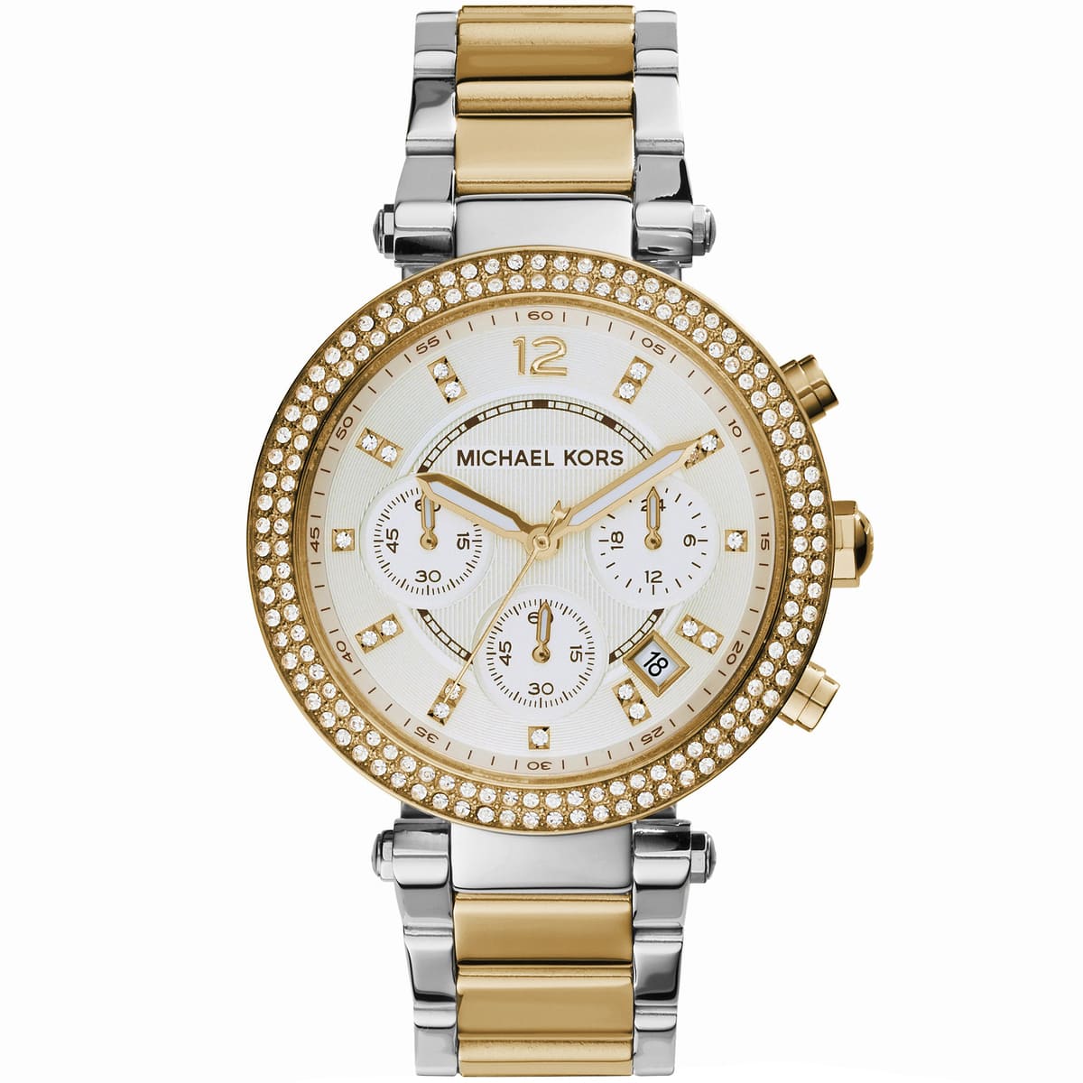 Michael Kors MK5626 Parker Women’s White Dial Two-Tone Chronograph Watch