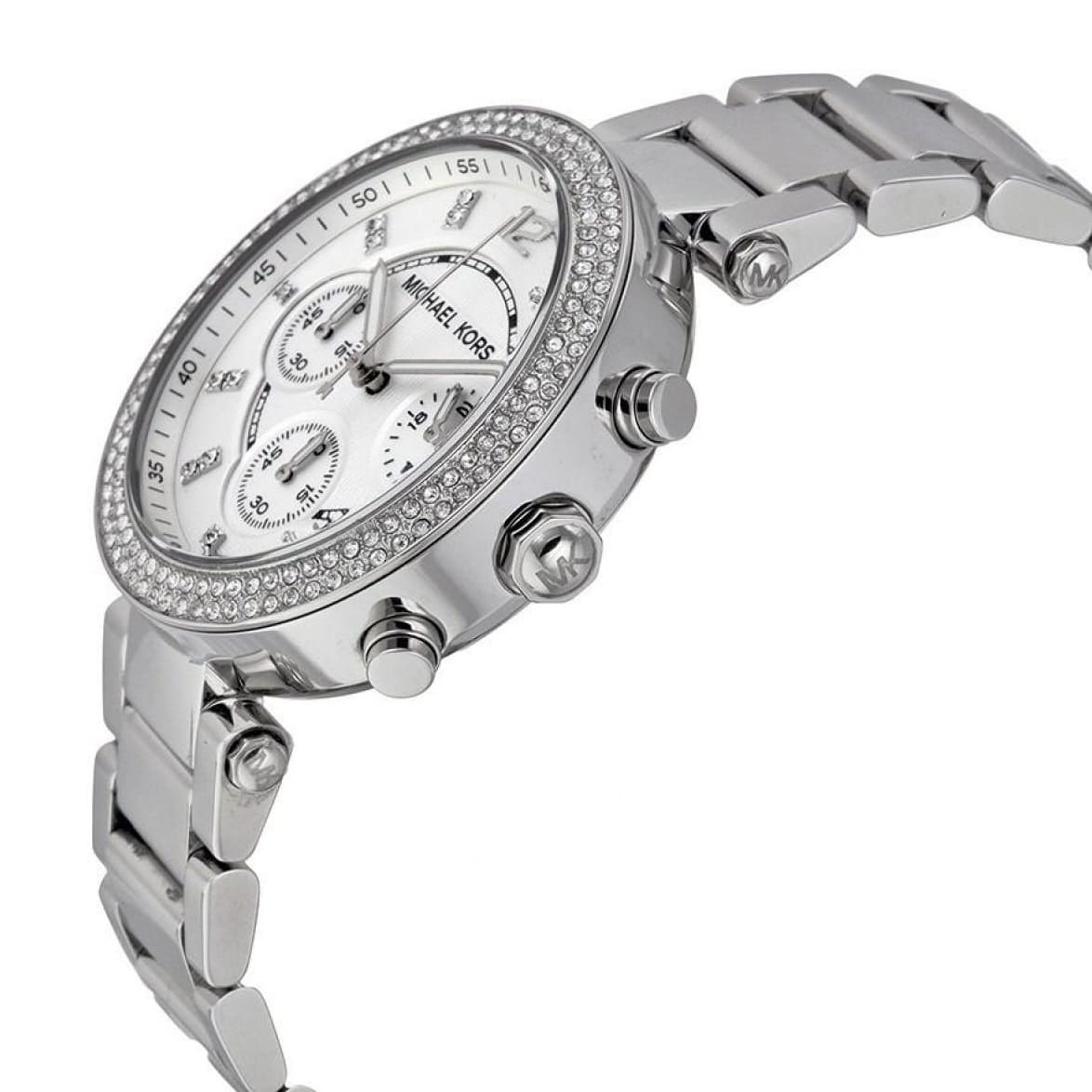 Michael Kors MK5353 Parker Women’s Silver Dial Stainless Steel Chronograph Watch