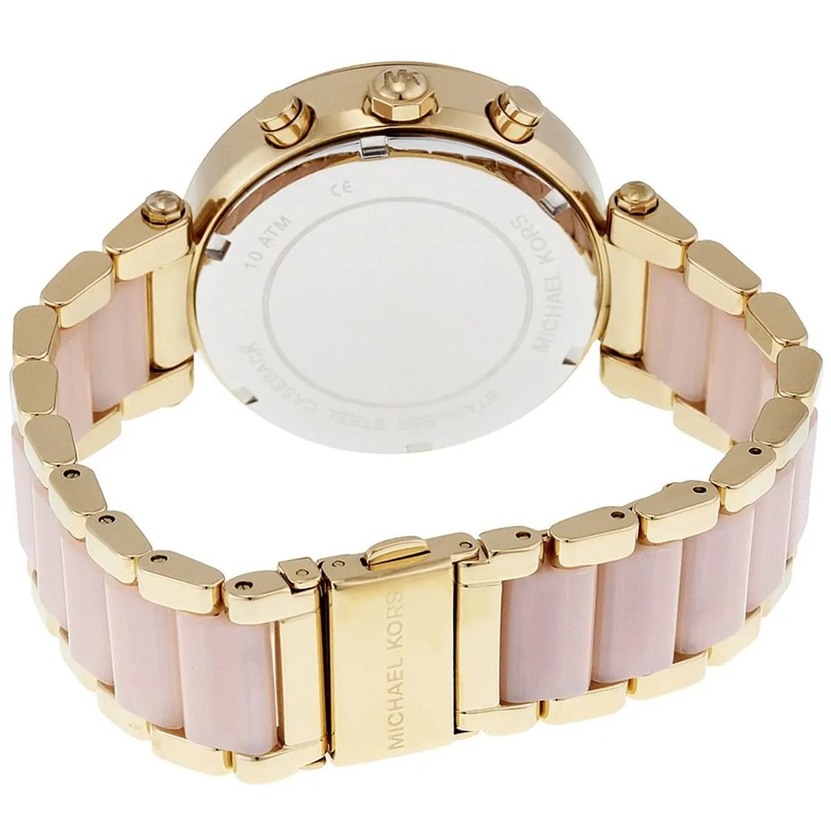 Michael Kors MK6326 Parker Women’s Blush Dial Gold Stainless Steel Chronograph Watch