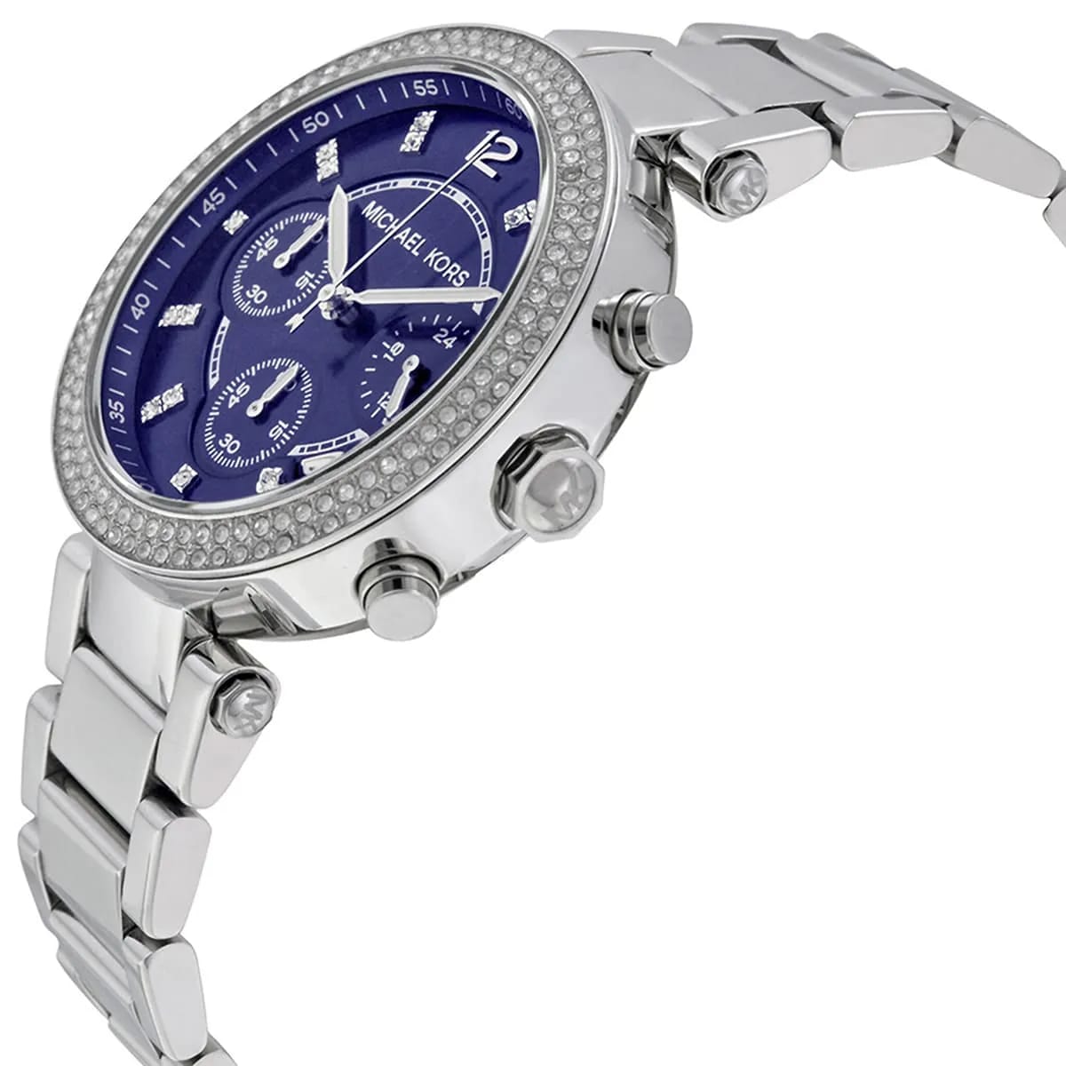 Michael Kors MK6117 Parker Women’s Blue Dial Silver Stainless Steel Chronograph Watch