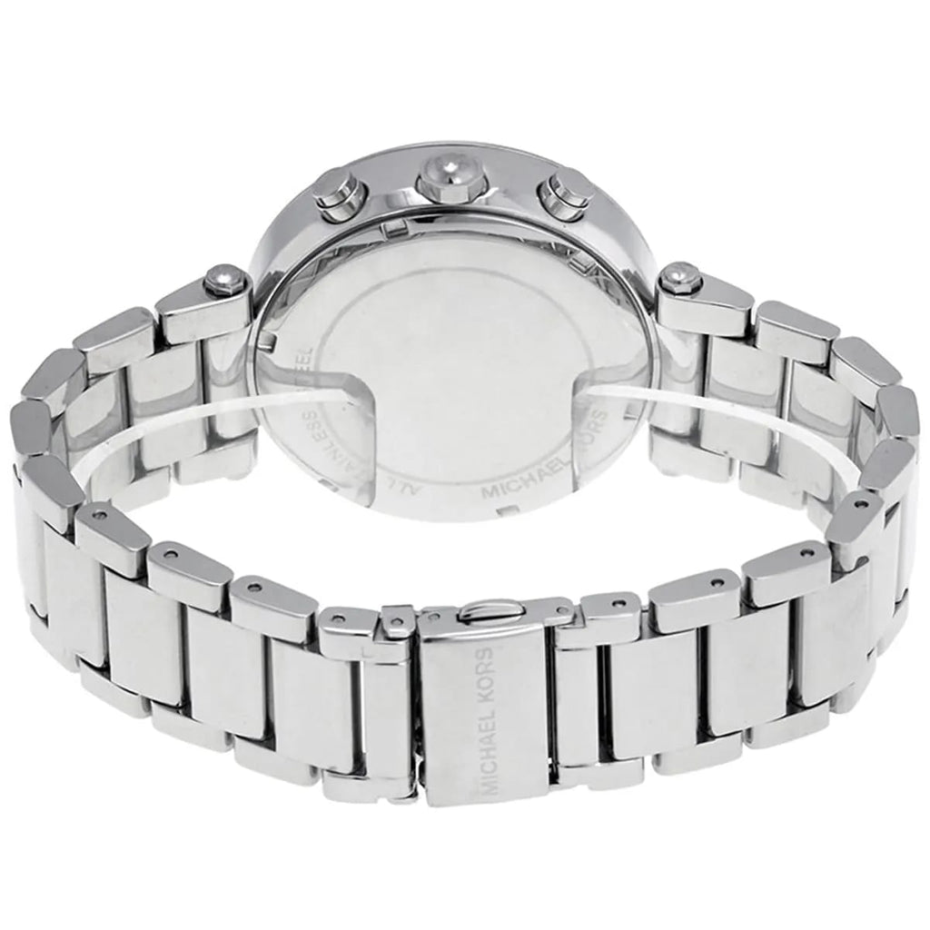 Michael Kors MK6117 Parker Women’s Blue Dial Silver Stainless Steel Chronograph Watch