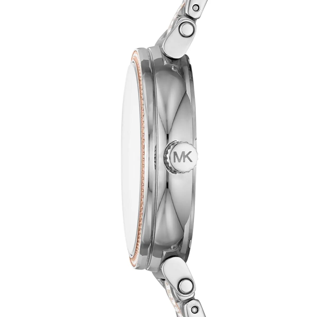 Michael Kors MK4353 Sofie Women’s Silver Rose Gold Chronograph Crystal Watch