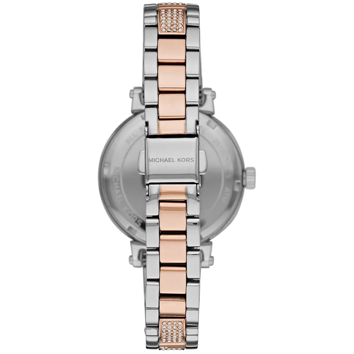 Michael Kors MK4353 Sofie Women’s Silver Rose Gold Chronograph Crystal Watch