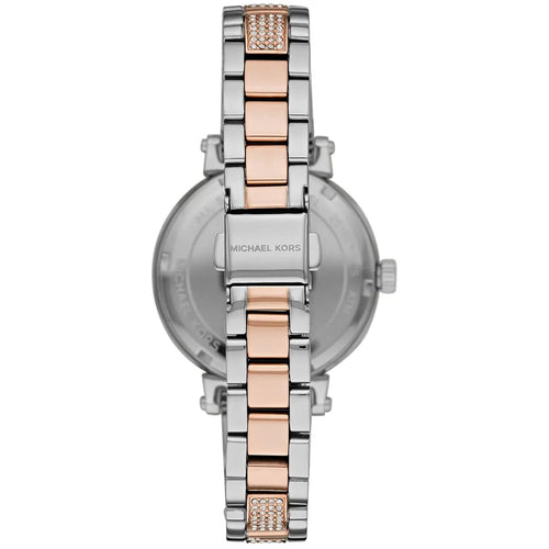 Michael Kors MK4353 Sofie Women’s Silver Rose Gold Chronograph Crystal Watch