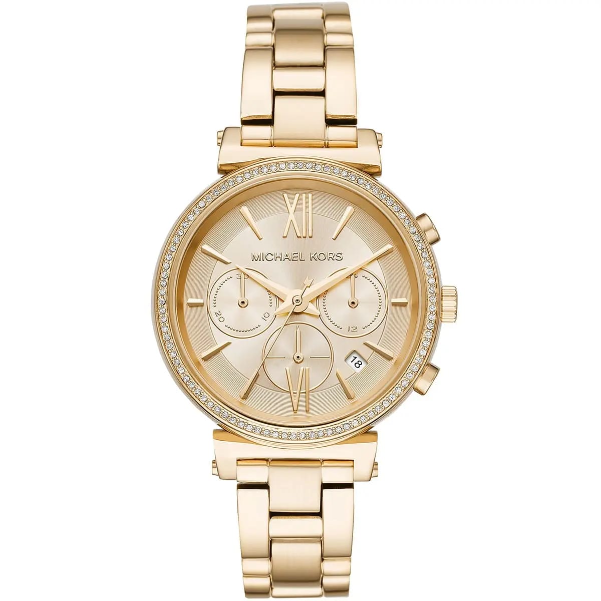 Michael Kors MK6559 Sofie Women’s Gold Dial Gold Chronograph Watch