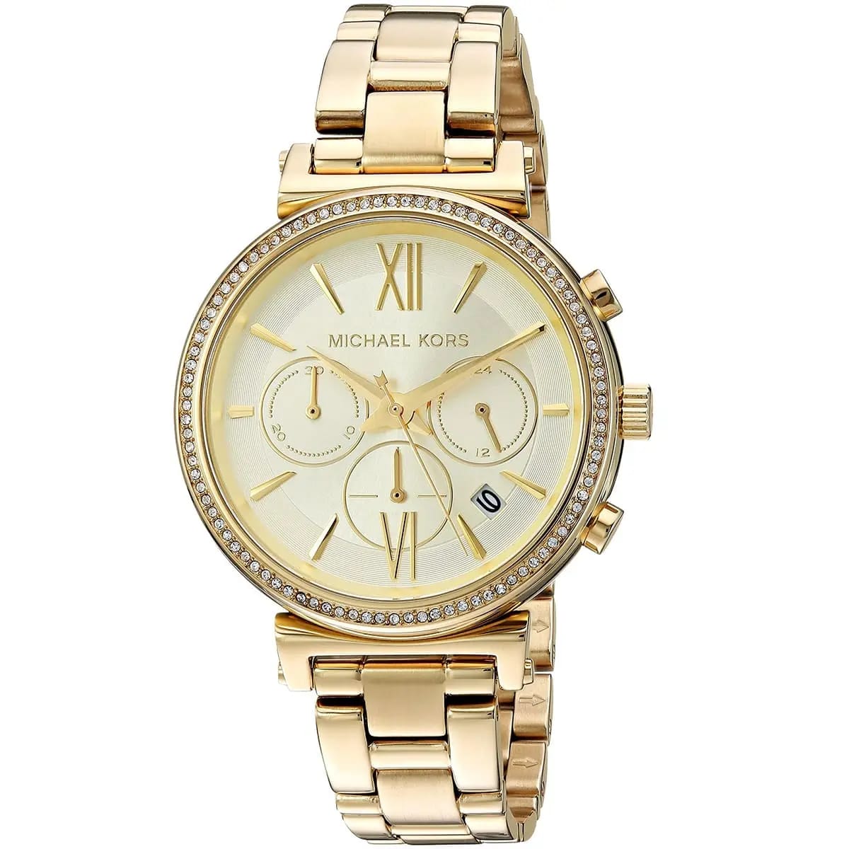 Michael Kors MK6559 Sofie Women’s Gold Dial Gold Chronograph Watch