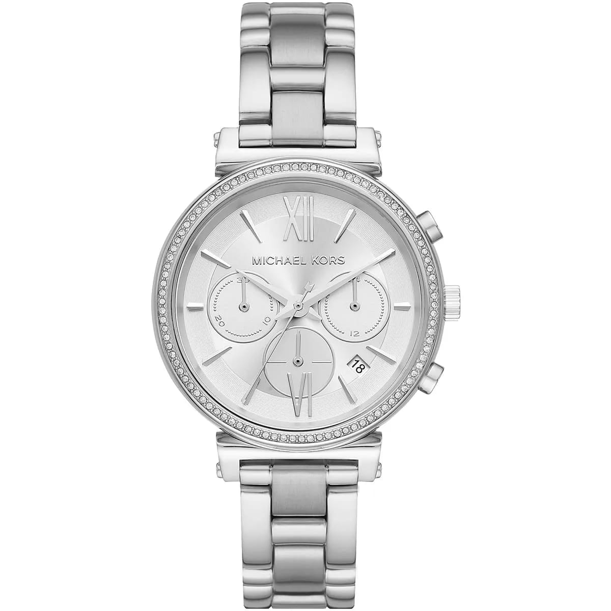 Michael Kors MK6575 Sofie Women’s Silver Dial Silver Stainless Steel Chronograph Watch
