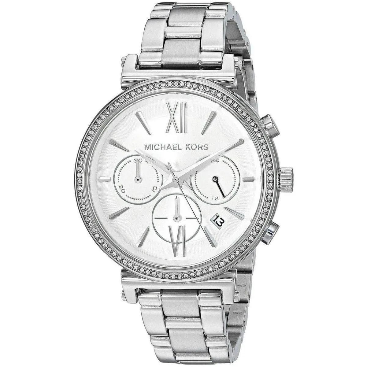 Michael Kors MK6575 Sofie Women’s Silver Dial Silver Stainless Steel Chronograph Watch