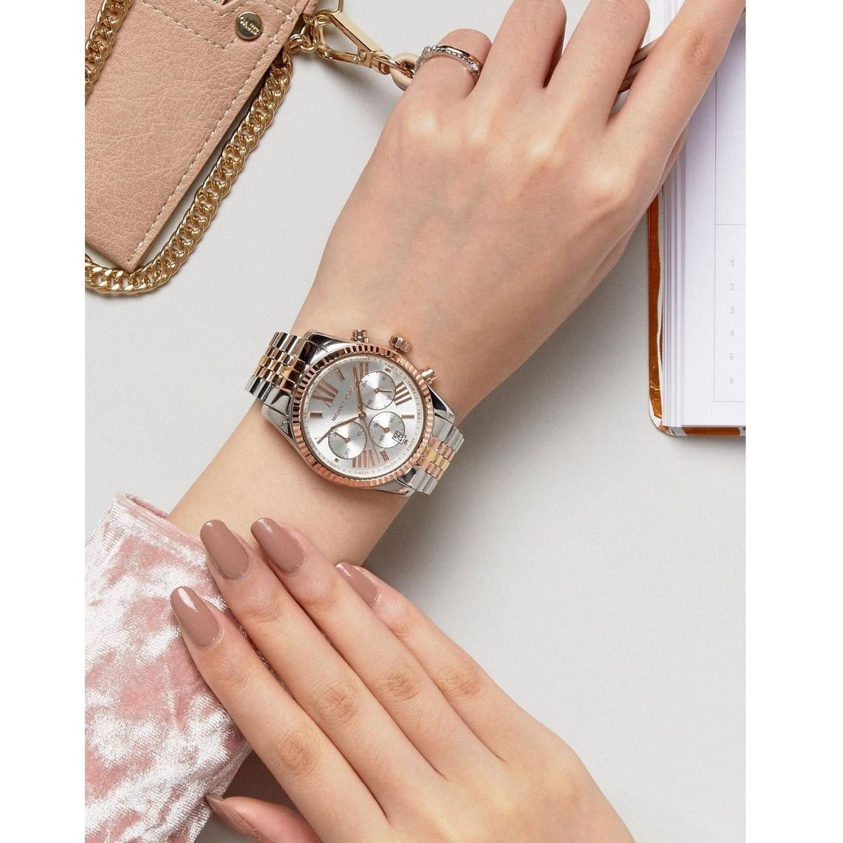 Michael Kors MK5735 Lexington Women’s Tri-Tone Chronograph Watch