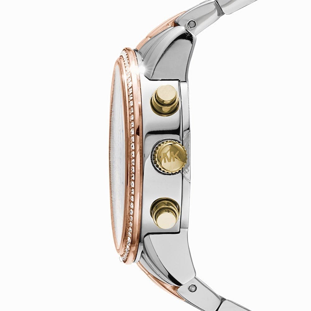 Michael Kors MK5650 Ritz Women’s Mother of Pearl Dial Two-Tone Chronograph Watch