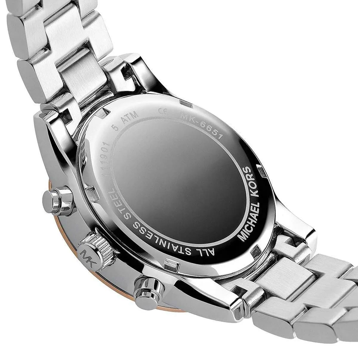 Michael Kors MK6651 Ritz Women’s Silver Dial Two-Tone Stainless Steel Chronograph Watch