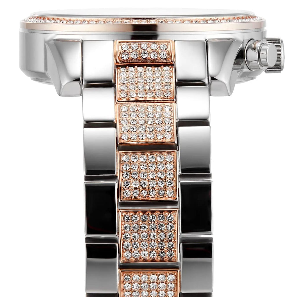 Michael Kors MK6651 Ritz Women’s Silver Dial Two-Tone Stainless Steel Chronograph Watch