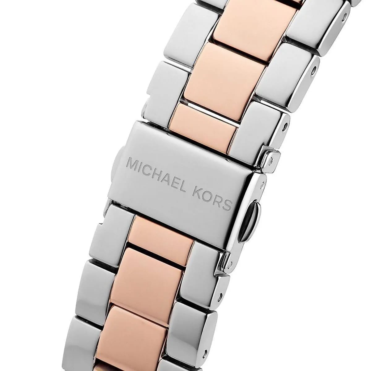 Michael Kors MK6651 Ritz Women’s Silver Dial Two-Tone Stainless Steel Chronograph Watch