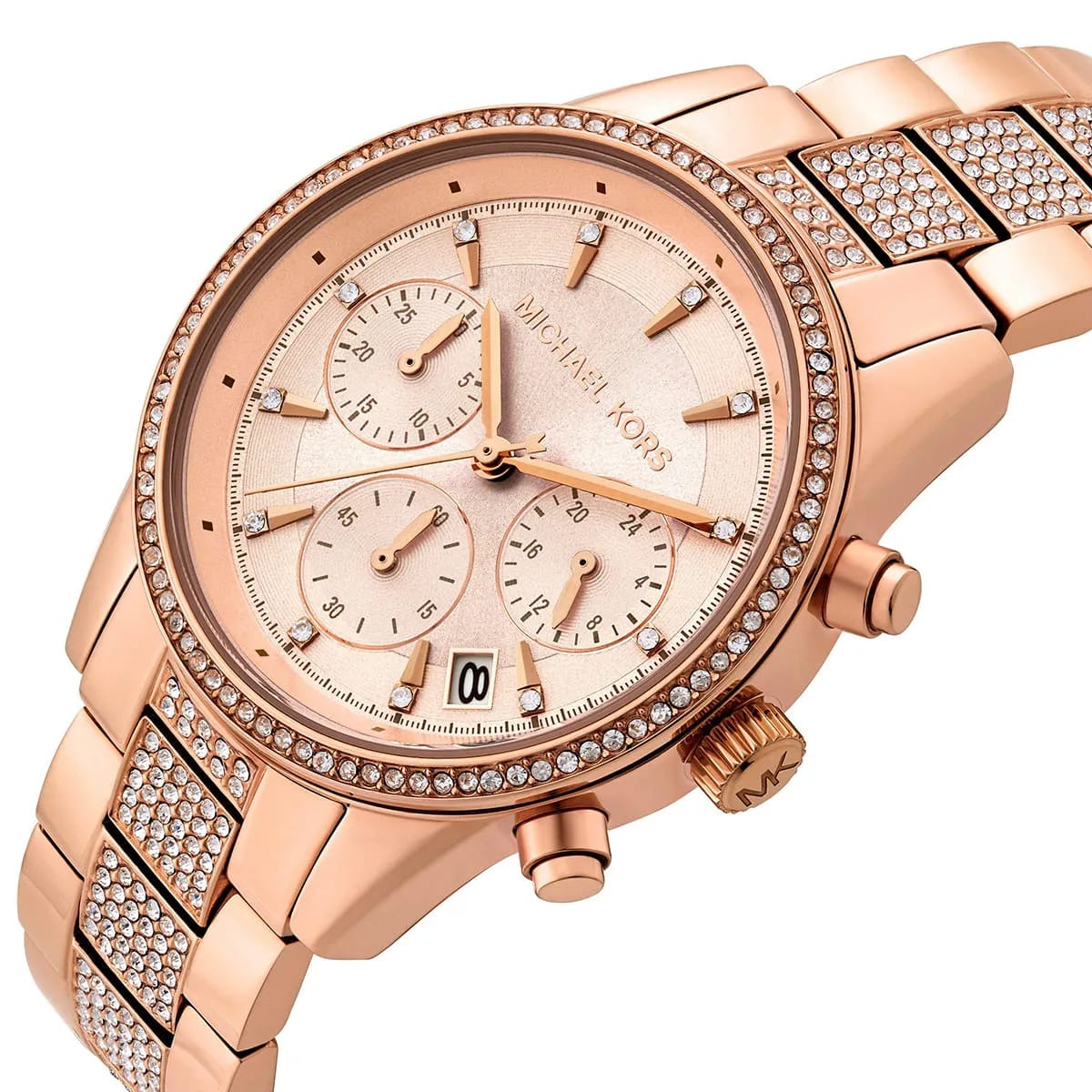 Michael Kors MK6485 Ritz Women’s Rose Gold Dial Rose Gold Stainless Steel Chronograph Watch