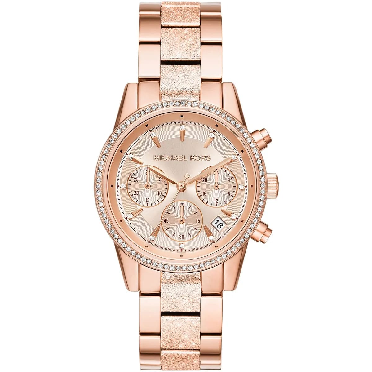 Michael Kors MK6598 Ritz Women’s Rose Gold Dial Rose Gold Stainless Steel Chronograph Watch
