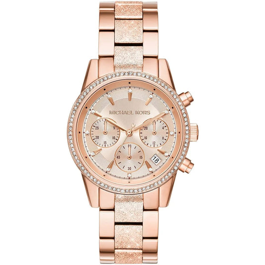 Michael Kors MK6598 Ritz Women’s Rose Gold Dial Rose Gold Stainless Steel Chronograph Watch