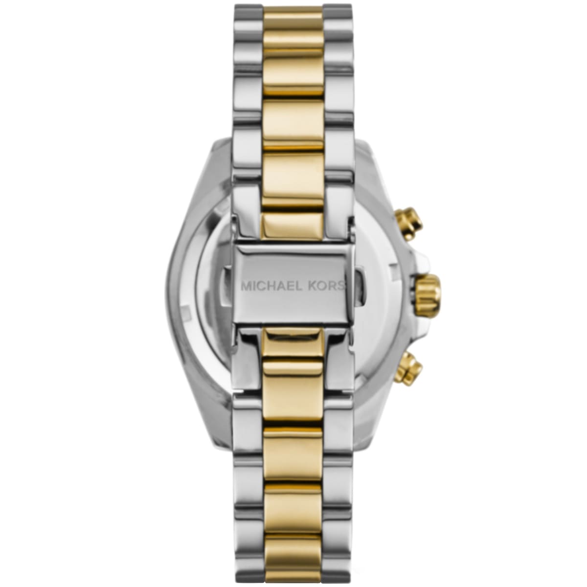 Michael Kors MK5974 Bradshaw Women’s White Dial Two-Tone Stainless Steel Chronograph Watch
