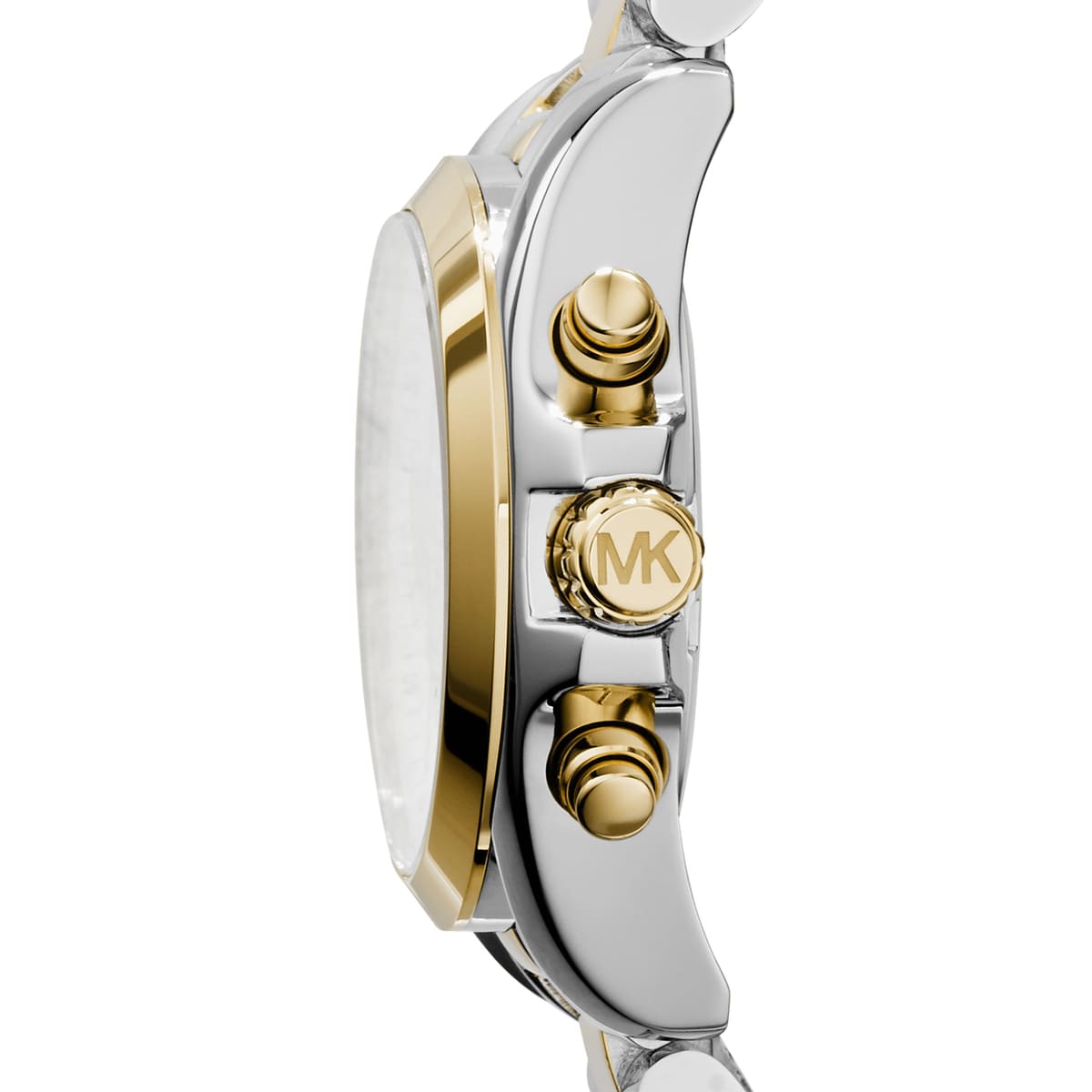 Michael Kors MK5974 Bradshaw Women’s White Dial Two-Tone Stainless Steel Chronograph Watch