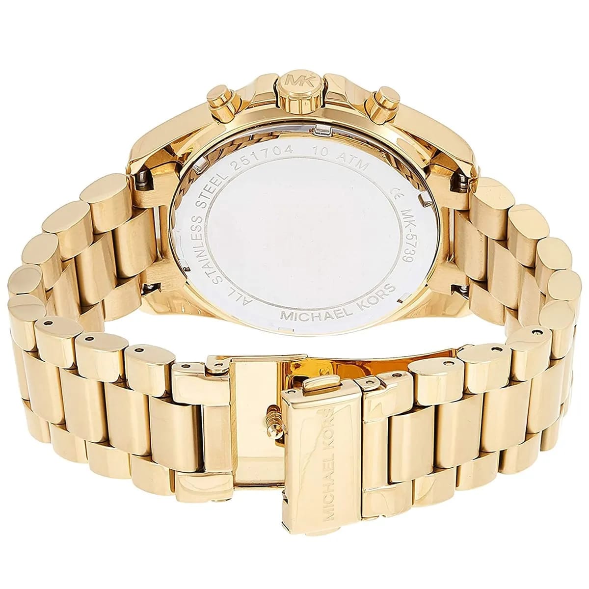 Michael Kors MK5739 Bradshaw Women’s Black Dial Gold Stainless Steel Chronograph Watch