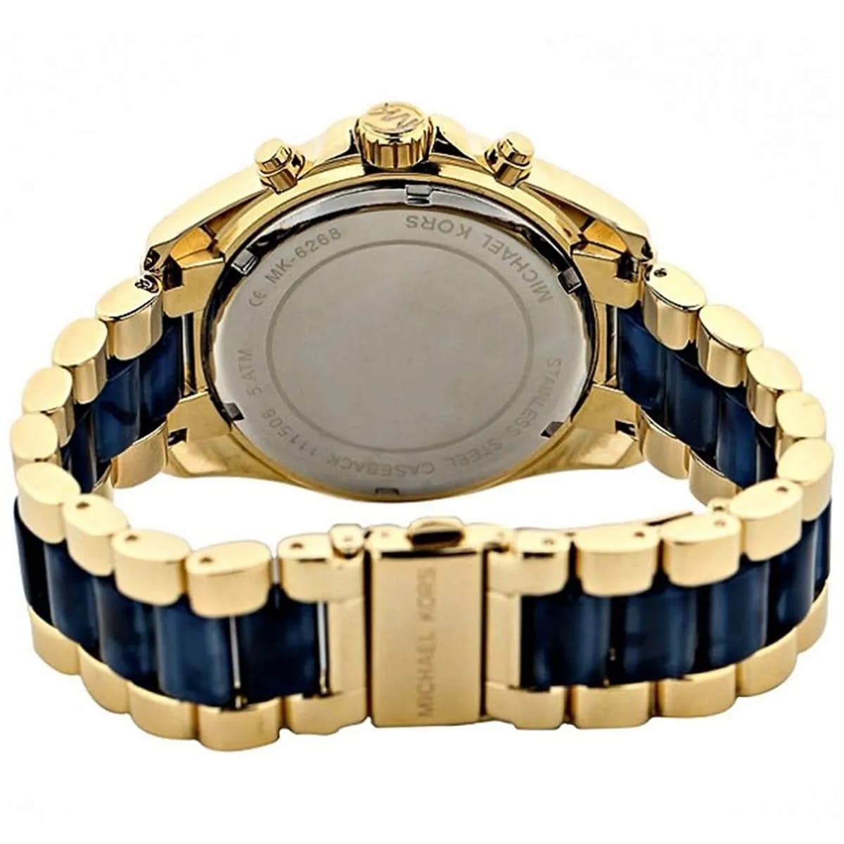 Michael Kors MK6268 Bradshaw Women’s Navy Blue Dial Gold Stainless Steel Chronograph Watch