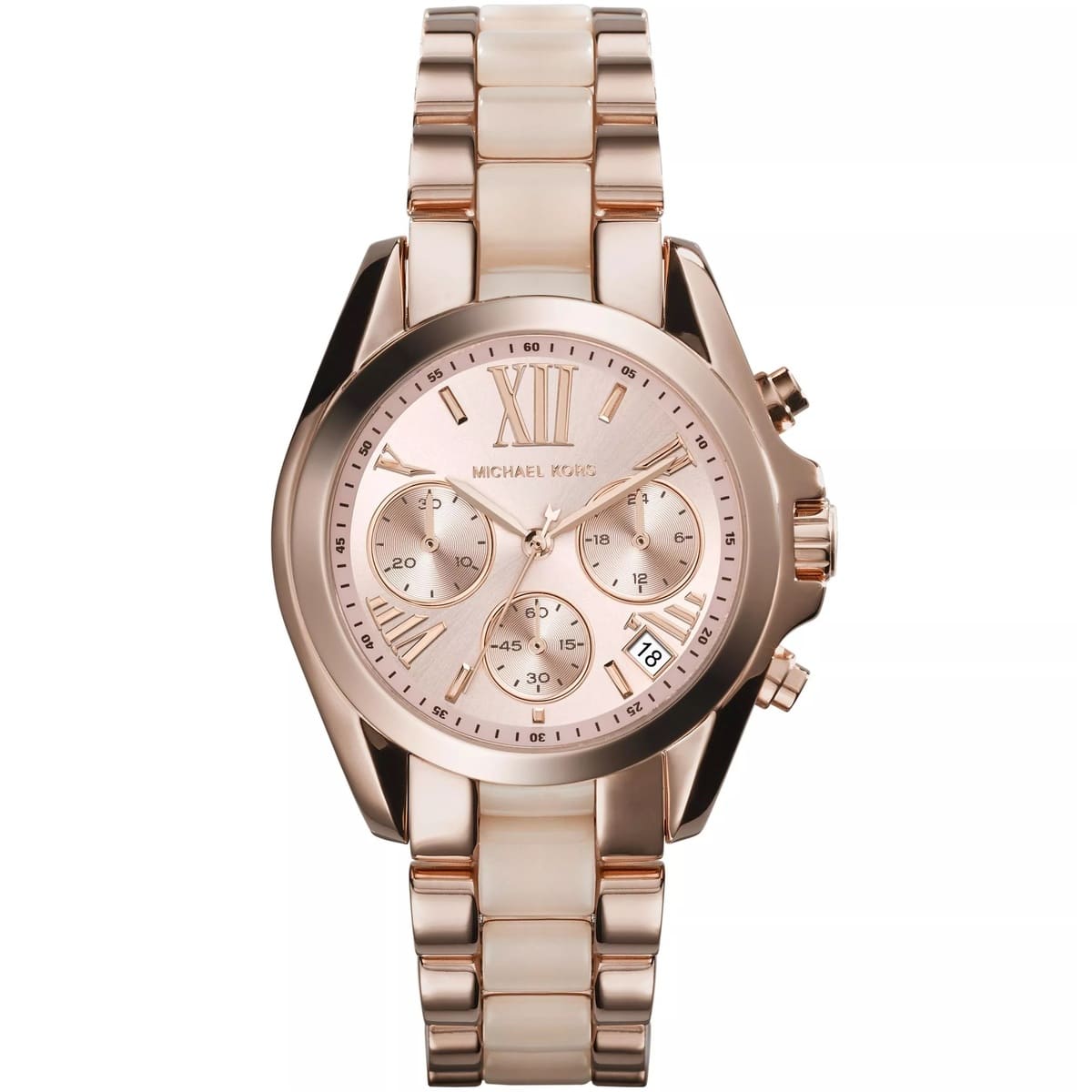 Michael Kors MK6066 Bradshaw Women’s Rose Gold Dial Rose Gold Stainless Steel Chronograph Watch