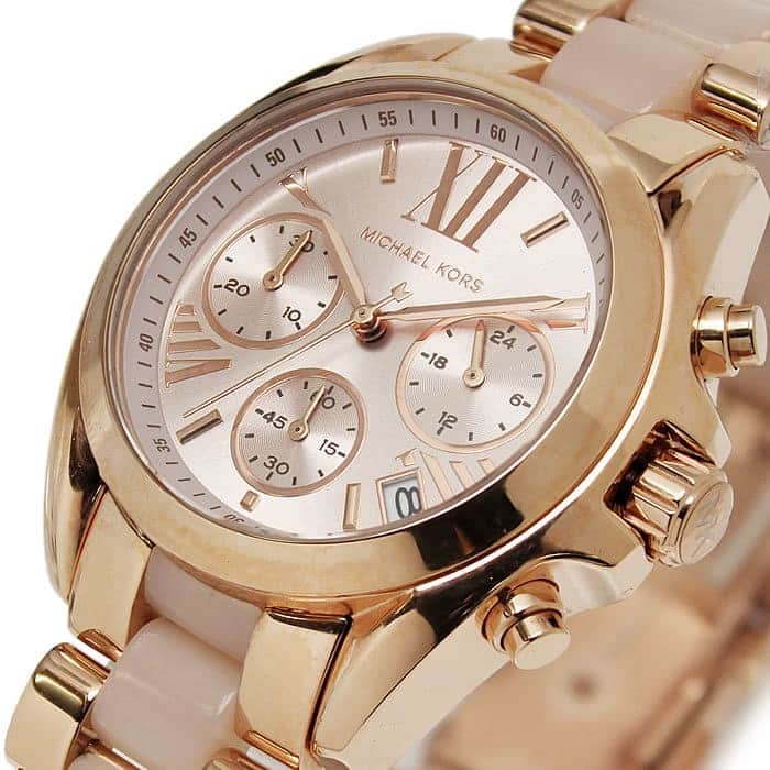 Michael Kors MK6066 Bradshaw Women’s Rose Gold Dial Rose Gold Stainless Steel Chronograph Watch