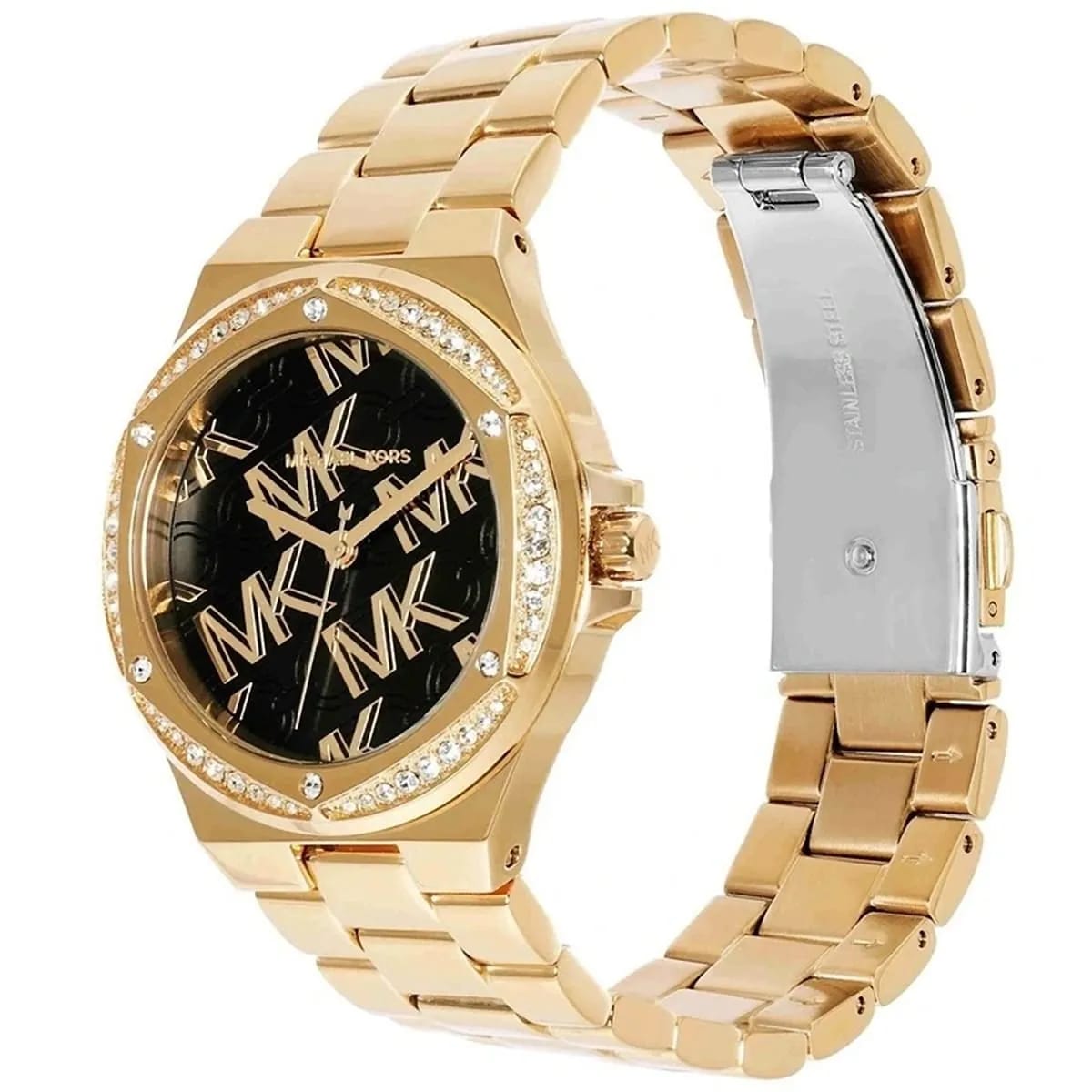 Michael Kors MK7404 Lenox Women’s Black Dial Gold Stainless Steel Watch