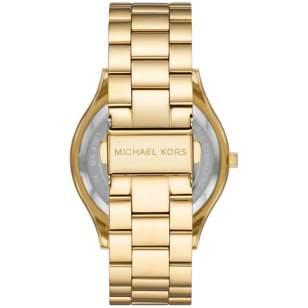 Michael Kors MK4561 Slim Runway Women’s Gold Crystal Logo Dial Stainless Steel Watch
