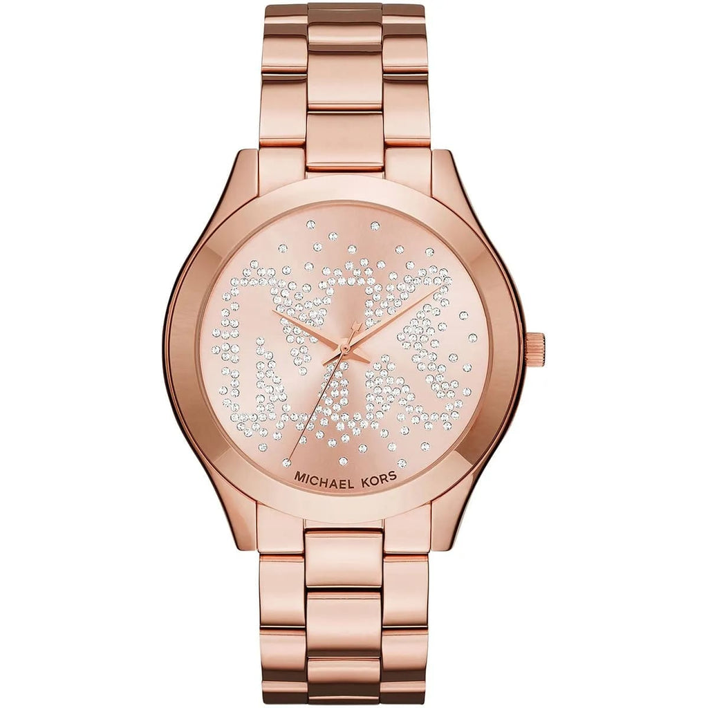 Michael Kors MK3591 Slim Runway Women’s Rose Gold Crystal Dial Stainless Steel Watch