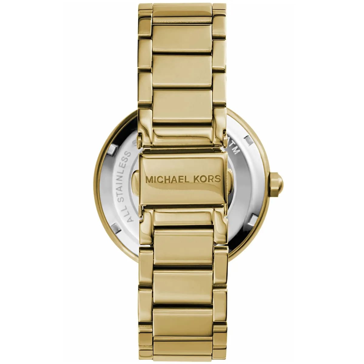 Michael Kors MK5784 Parker Women’s Gold Crystal Bezel MK Logo Dial Stainless Steel Watch