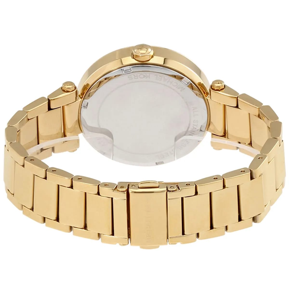 Michael Kors MK5784 Parker Women’s Gold Crystal Bezel MK Logo Dial Stainless Steel Watch