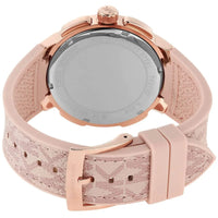 Michael Kors MK7222 Women’s White Dial Pink Logo Strap Rose Gold Multi-Function Watch