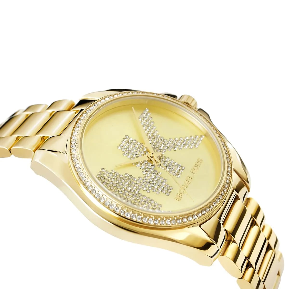Michael Kors MK6555 Women’s Gold Dial Gold Stainless Steel Crystal Logo Watch