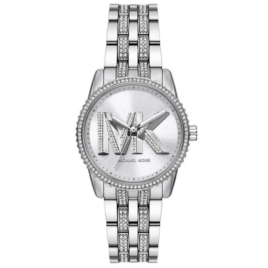 Michael Kors MK7542 Women’s Silver Dial Silver Stainless Steel Crystal Logo Watch
