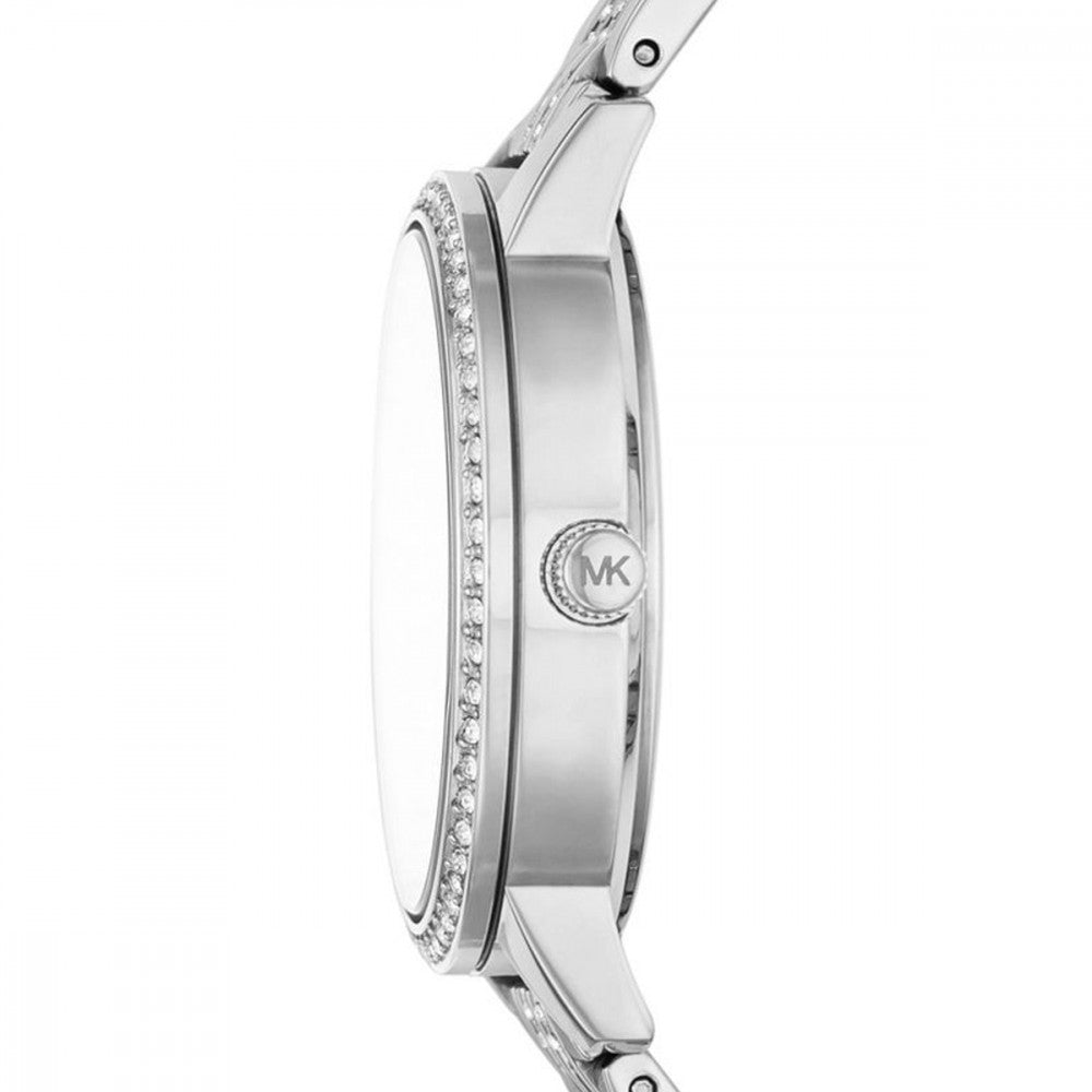 Michael Kors MK7542 Women’s Silver Dial Silver Stainless Steel Crystal Logo Watch