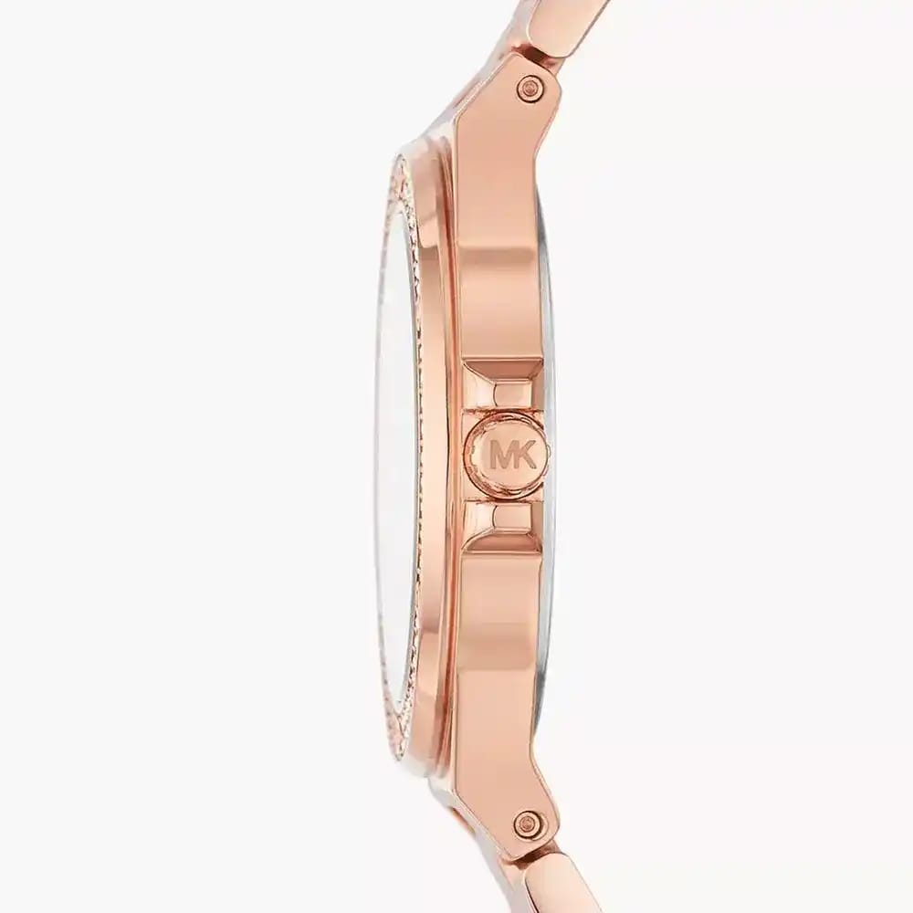 Michael Kors MK4372 Women’s Rose Gold Dial Rose Gold Stainless Steel Crystal MK Logo Watch