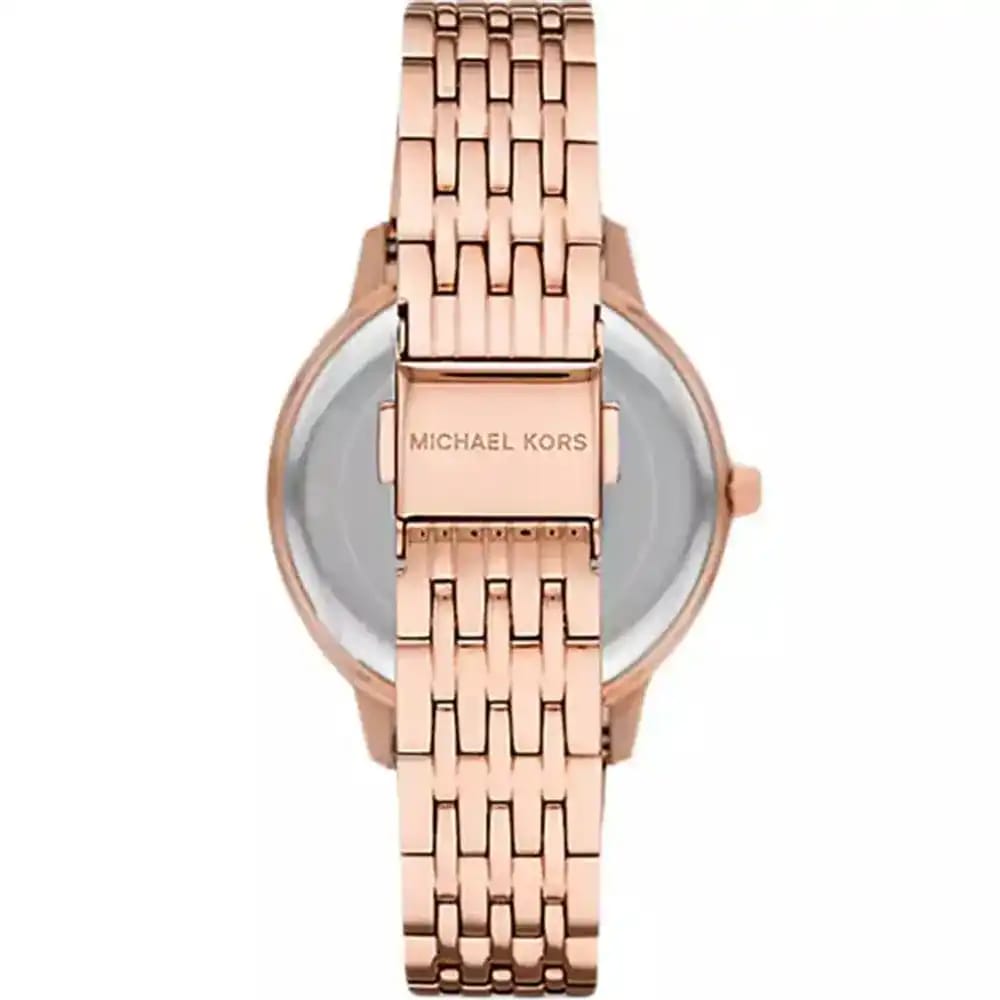 Michael Kors MK4372 Women’s Rose Gold Dial Rose Gold Stainless Steel Crystal MK Logo Watch