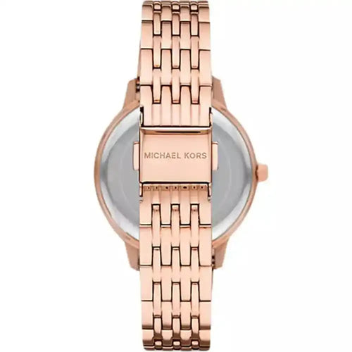 Michael Kors MK4372 Women’s Rose Gold Dial Rose Gold Stainless Steel Crystal MK Logo Watch