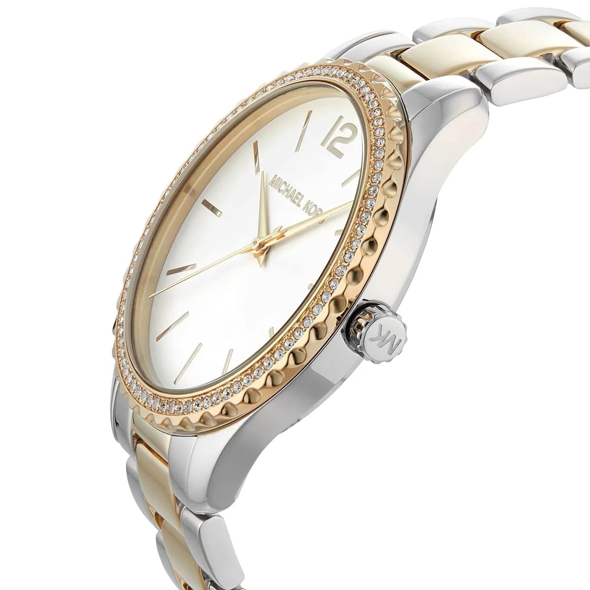 Michael Kors MK6899 Women’s Silver Dial Two-Tone Stainless Steel Crystal Bezel Watch