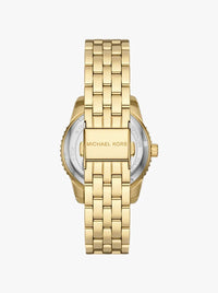 Michael Kors MK4371 Women’s Gold Dial Gold Stainless Steel Crystal MK Logo Watch