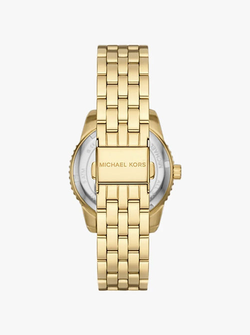 Michael Kors MK4371 Women’s Gold Dial Gold Stainless Steel Crystal MK Logo Watch