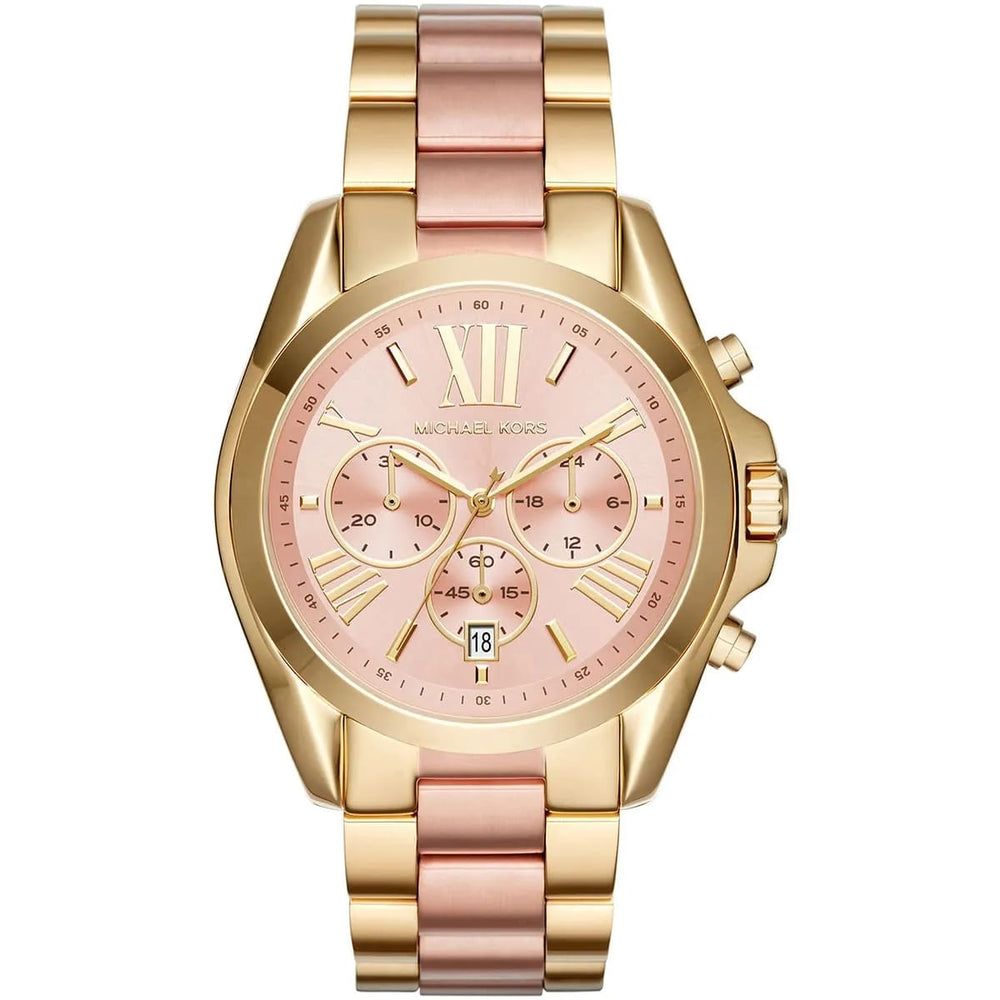 Michael Kors MK6359 Women’s Rose Gold Dial Two-Tone Stainless Steel Chronograph Watch