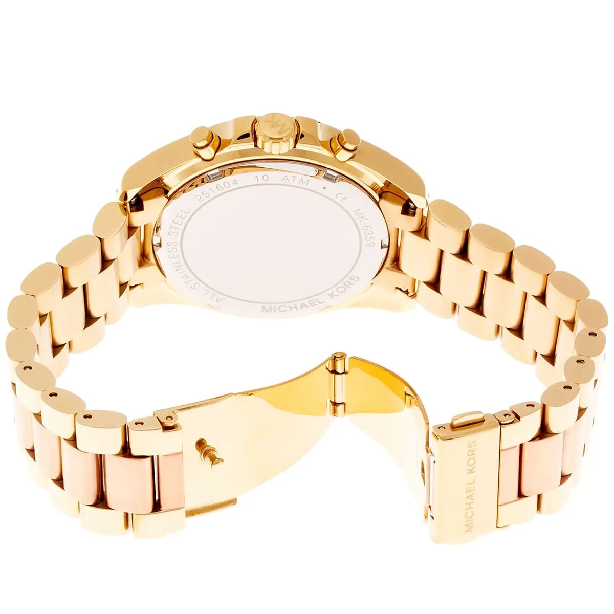 Michael Kors MK6359 Women’s Rose Gold Dial Two-Tone Stainless Steel Chronograph Watch