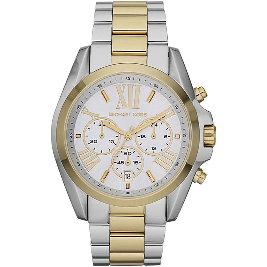 Michael Kors MK5627 Women’s White Dial Two-Tone Stainless Steel Bradshaw Watch