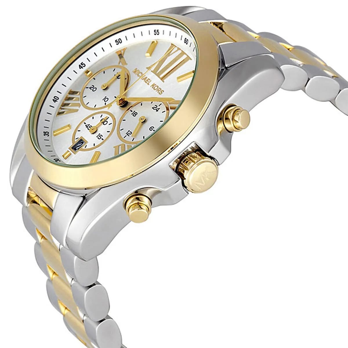 Michael Kors MK5627 Women’s White Dial Two-Tone Stainless Steel Bradshaw Watch