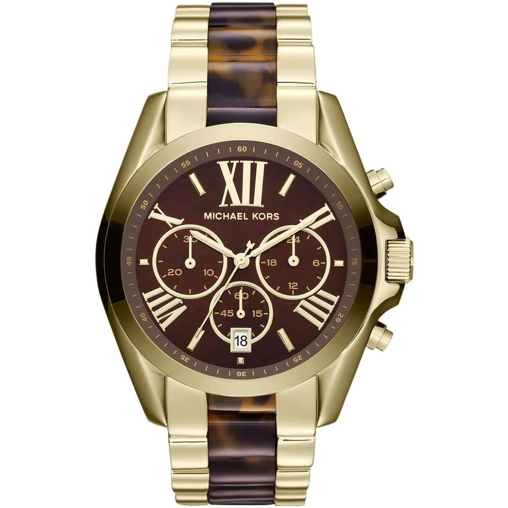 Michael Kors MK5696 Women’s Brown Dial Gold Stainless Steel Bradshaw Watch