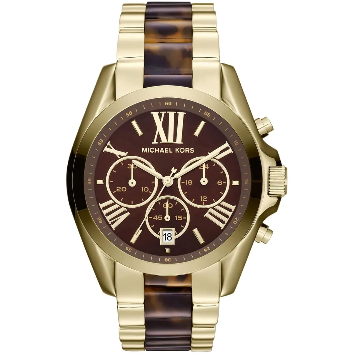 Michael Kors MK5696 Women’s Brown Dial Gold Stainless Steel Bradshaw Watch
